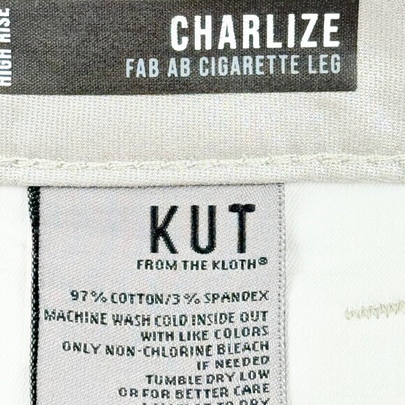 Kut From The Kloth Women's Charlize Fab Ab Cigarette Dark Silver Jeans Sz 14 NWT - Picture 5 of 11
